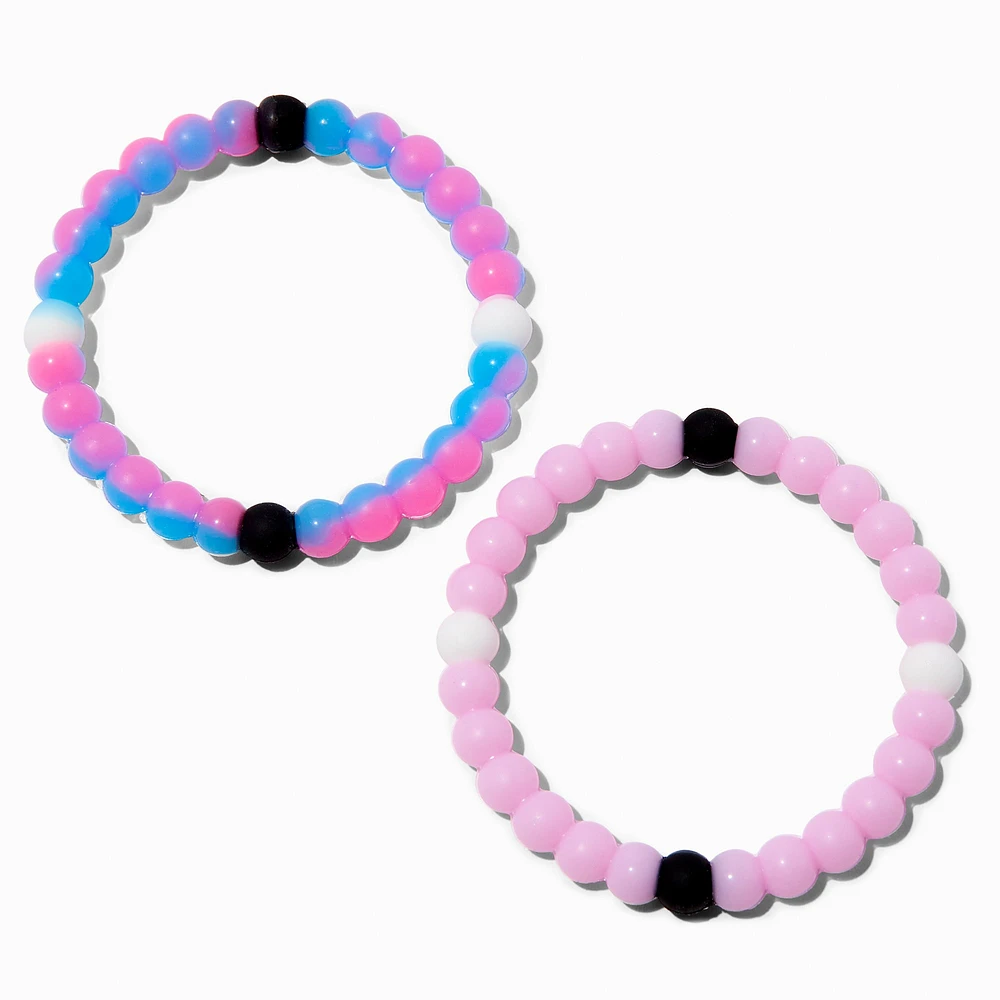 Glow The Dark Fortune Stretch Bracelets - 2 Pack
