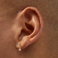 C LUXE by Claire's 18k Yellow Gold Plated Triple Cubic Zirconia 0.5" Drop Earrings