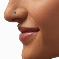 22G Gold-tone Sterling Silver Iridescent AB Nose Studs - 6 Pack 