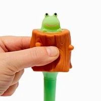 Frog in a Log Novelty Squeeze Pen