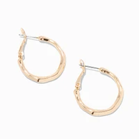 Gold-tone 25mm Molten Hoop Earrings