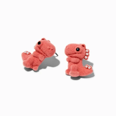 Fuzzy Dinosaur Stud Earrings