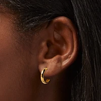 C LUXE by Claire's 18kt Gold Plated 10mm Clicker Hoop Earrings