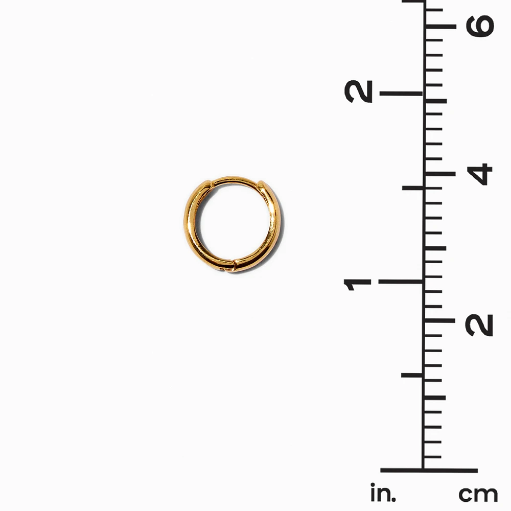 C LUXE by Claire's 18kt Gold Plated 10mm Clicker Hoop Earrings