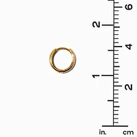 C LUXE by Claire's 18kt Gold Plated 10mm Clicker Hoop Earrings