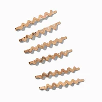 Gold-tone Wavy Hair Pins - 6 Pack