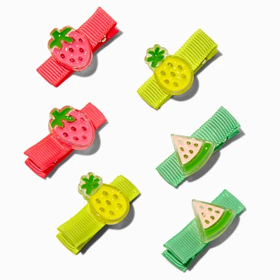 Claire's Club Fruit Icons Hair Clips - 6 Pack