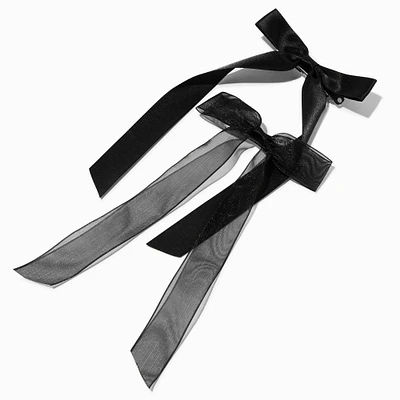Organza & Sheer Hair Bow Clips