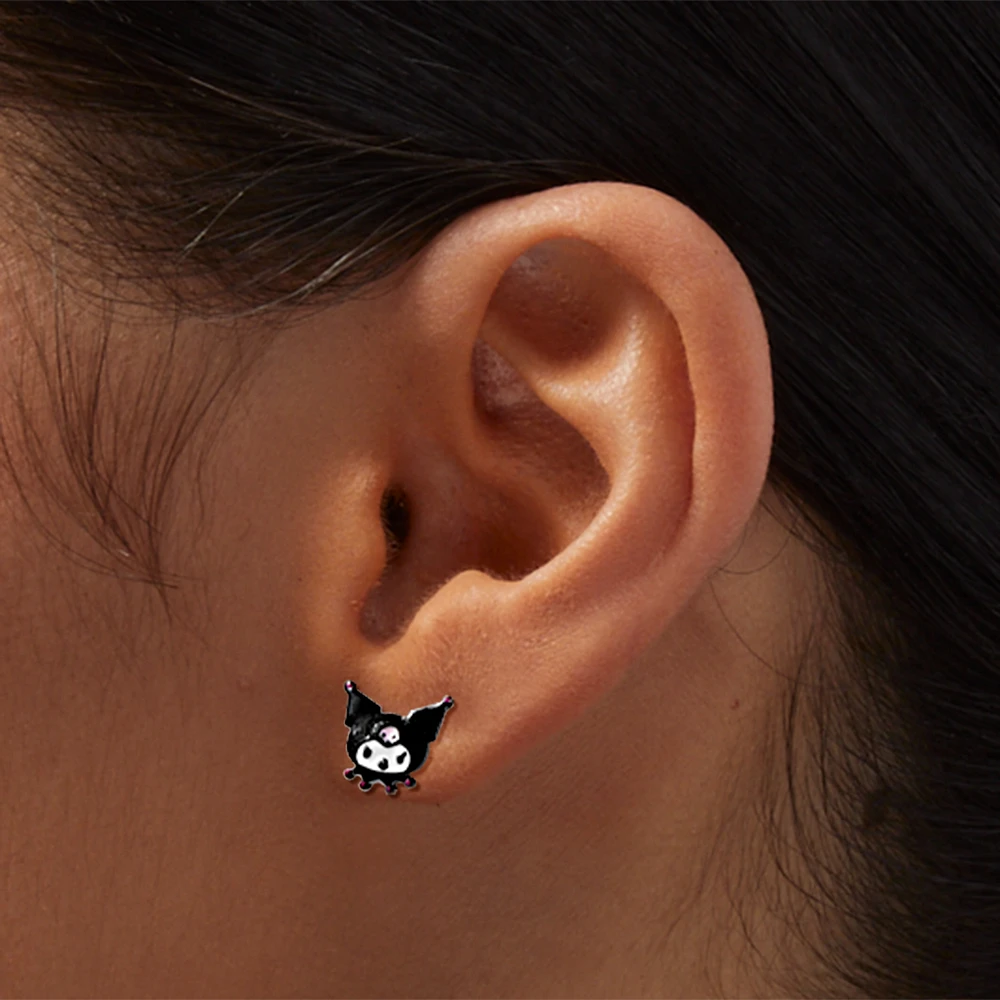 Sterling Silver Kuromi™ Enamel Stud Earrings