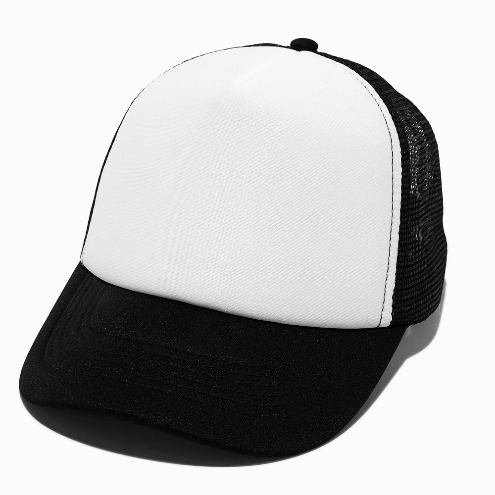 DIY Black Trucker-Style Hat