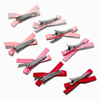 Pink Mini Hair Bows - 8 Pack
