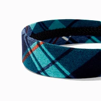 Blue Plaid Headband