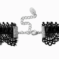 Black Lace Dangle Choker Necklace