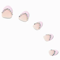 Gem French Tip Stiletto Press On Vegan Faux Nail Set
