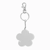 Purple Daisy Shaker Mirror Keychain