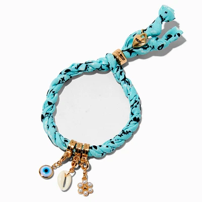T H E M E x Claire's Light Blue Bandana Rope Charm Bracelet