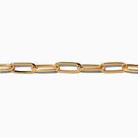 Gold-tone Large Paper Clip Chain Bracelet