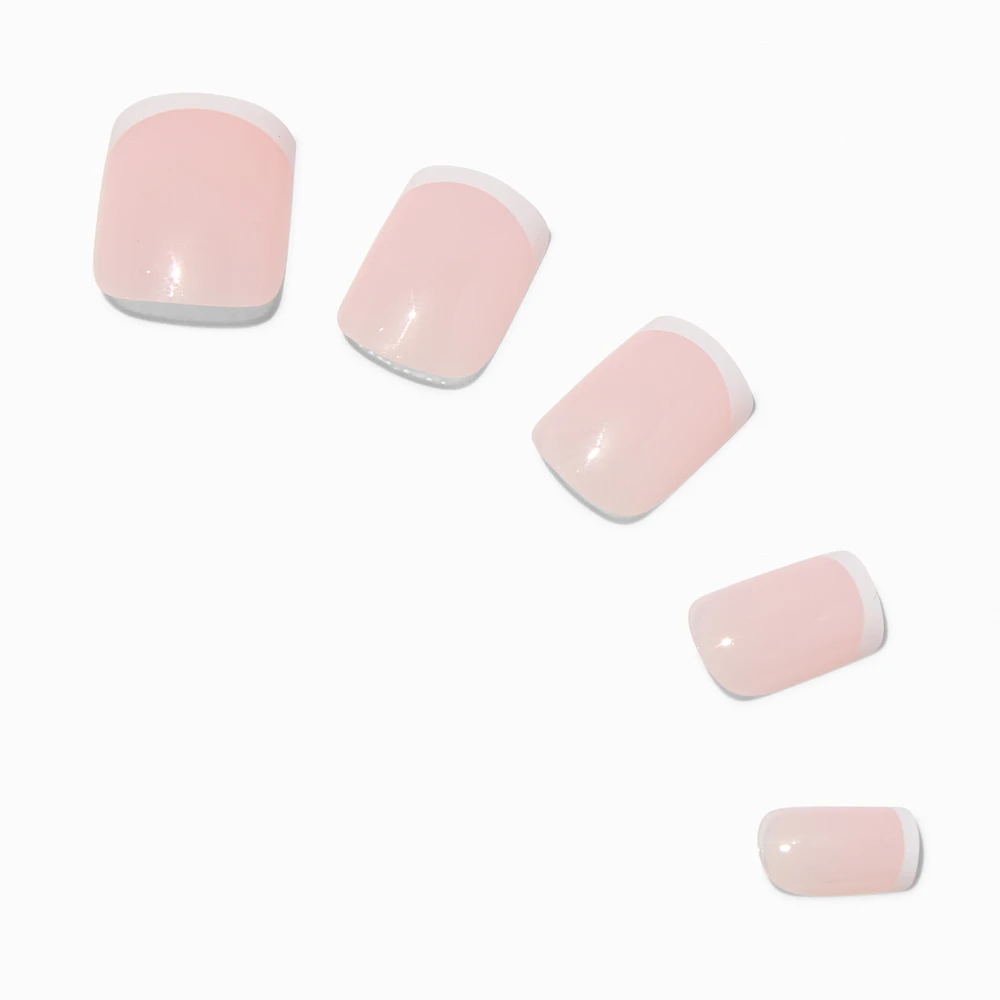 French Tip Medium Square Vegan Faux Nail Set