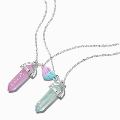 Best Friends Glow the Dark Mystical Gem Pendant Necklaces - 2 Pack