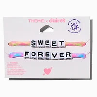 T H E M E x Claire's ''Sweet'' & ''Forever'' Glow in the Dark Adjustable Bracelets - 2 Pack