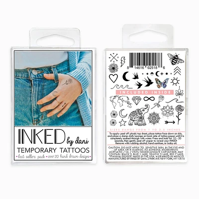 INKED by Dani Best Sellers Temporary Tattoos