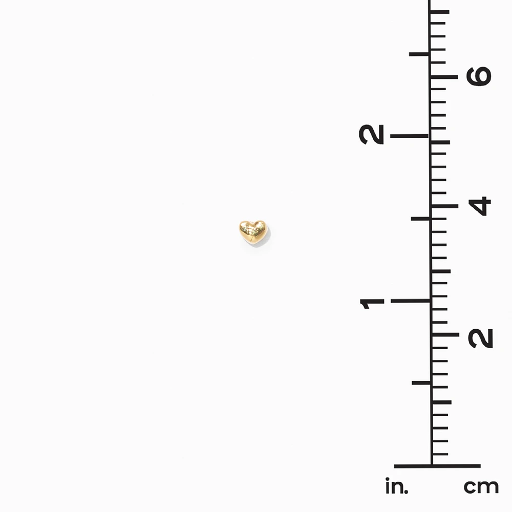 C LUXE by Claire's 18kt Gold Plated Heart Stud Earrings
