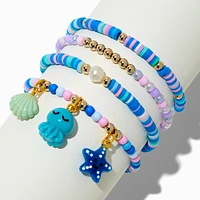 Claire's Club Sea Life Beaded Stretch Bracelets - 4 Pack