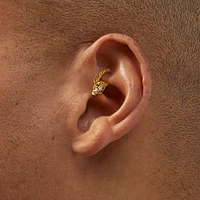 Gold-tone Stainless Steel Cubic Zirconia 16G Chandelier Daith Earring