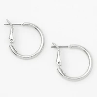 Silver-tone 20mm Tube Hoop Earrings