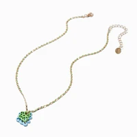 Green & Blue Butterfly Pendant Necklace