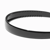 Solid Black Plastic Headband