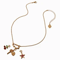 T H E M E x Claire's Cherry Gold-tone Ball Chain Charm Necklace