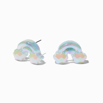 Holographic Rainbow Stud Earrings