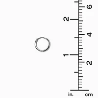 C LUXE by Claire's Sterling Silver Cubic Zirconia 2mm Round Stud & 8mm Clicker Hoop Earrings - 2 Pack