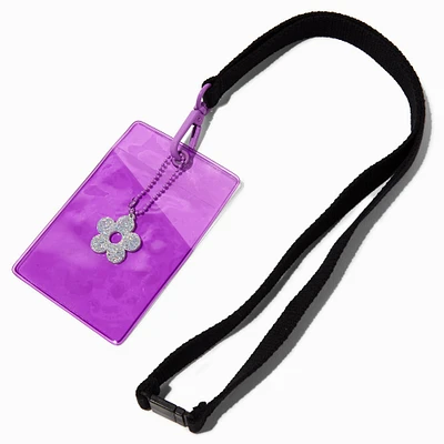 DIY Purple & Black Lanyard