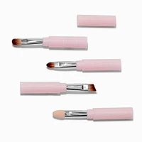 Pink Travel 4-in-1 Makeup Brush Set - 4 Pack