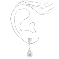 Silver Cubic Zirconia Teardrop Jewelry Set - 3 Pack
