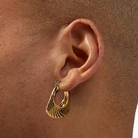 Gold-tone Handbag Hoop Earrings