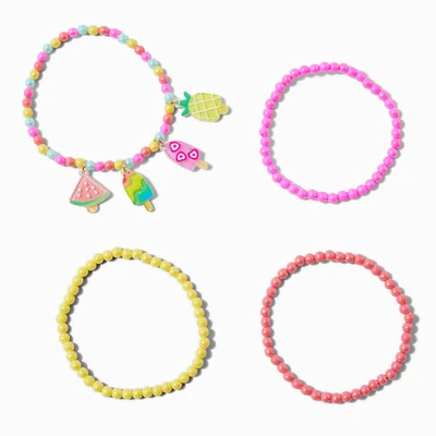 Claire's Club Bright Ice Pop Stretch Bracelets - 4 Pack
