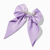 Lavender Satin Hair Bow Clip