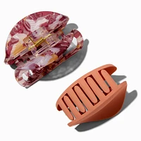 Tortoiseshell Mauve Hair Claws - 2 Pack 