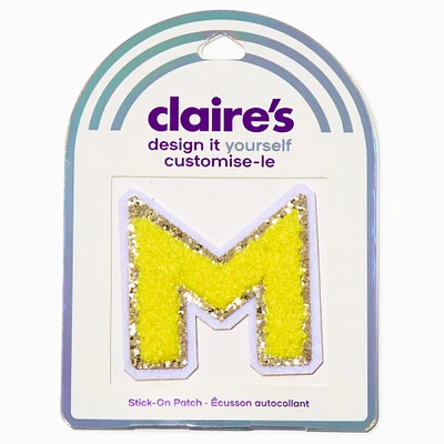 Yellow M Initial Stick-On Patch