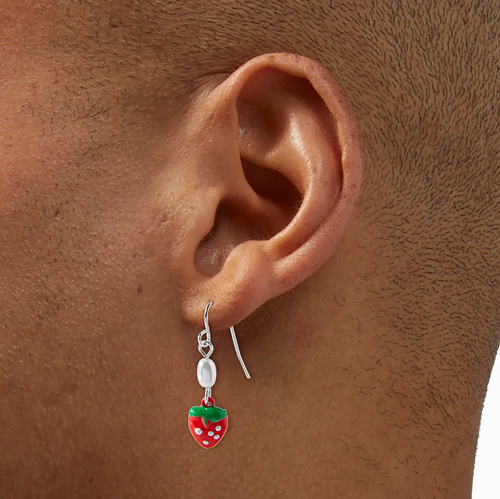 Red Strawberries Earring Stackables Set - 3 Pack 