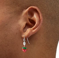 Red Strawberries Earring Stackables Set - 3 Pack 