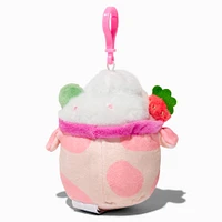 #Plush Goals by Cuddle Barn® 3'' Strawberry Mooshake Plush Bag Clip