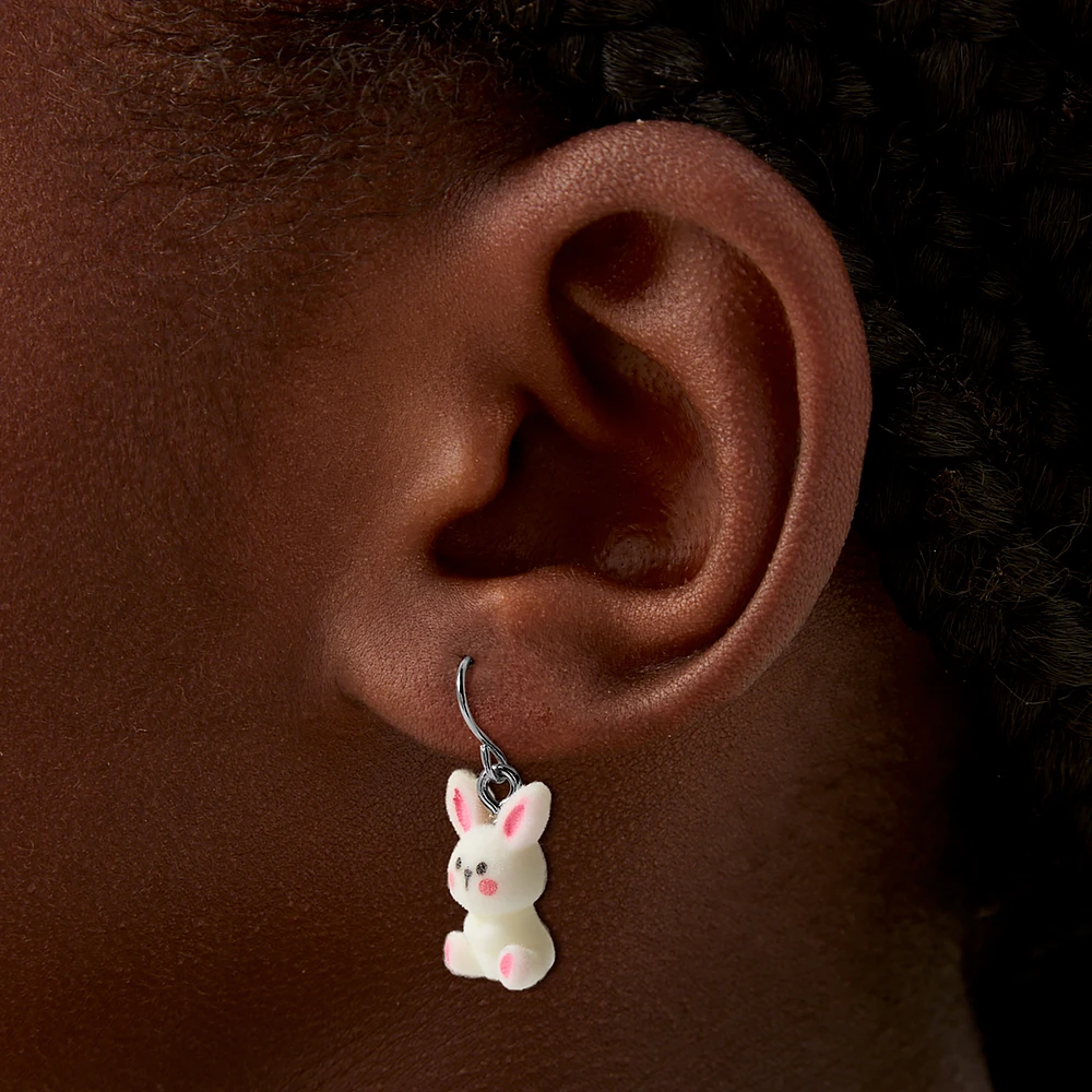 Fuzzy Bunny Drop Earrings