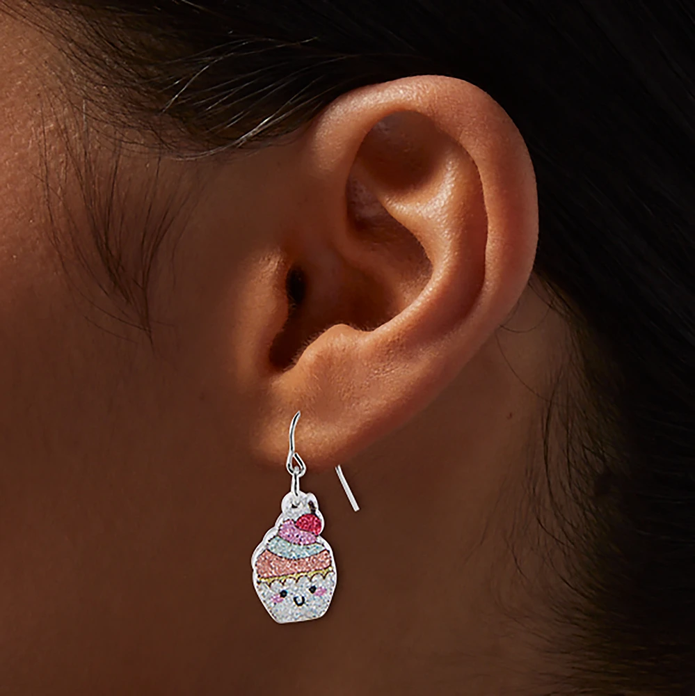 Sparkle Cupcake Drop Earrings