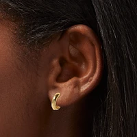 C LUXE by Claire's 18kt Gold Plated 8mm Clicker Hoop Earrings