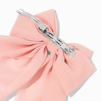 Blush Pink Long Tail Hair Bow Clip