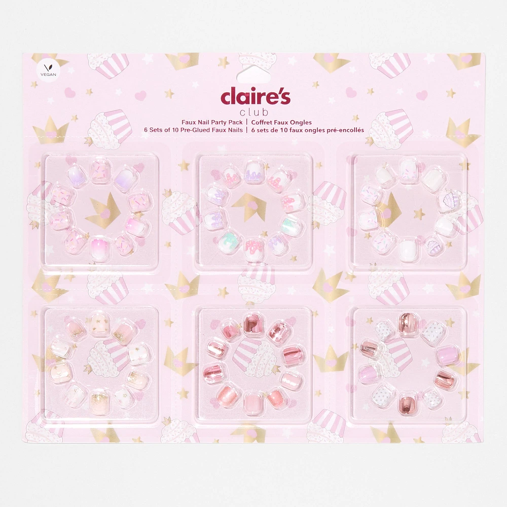 Claire's Club Birthday Vegan Press On Faux Nail Party Pack - 6